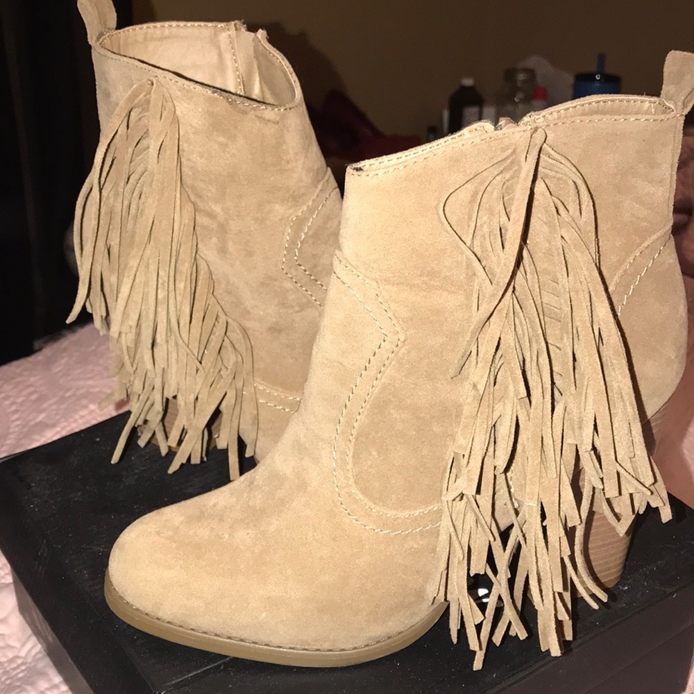 Taupe Suede Booties